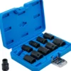 BGS Kraft-Steckschlüssel-Einsatz-Satz Sechskant Antrieb Innenvierkant 12,5 mm (1/2") SW 10 - 24 mm 10tlg. - 5205