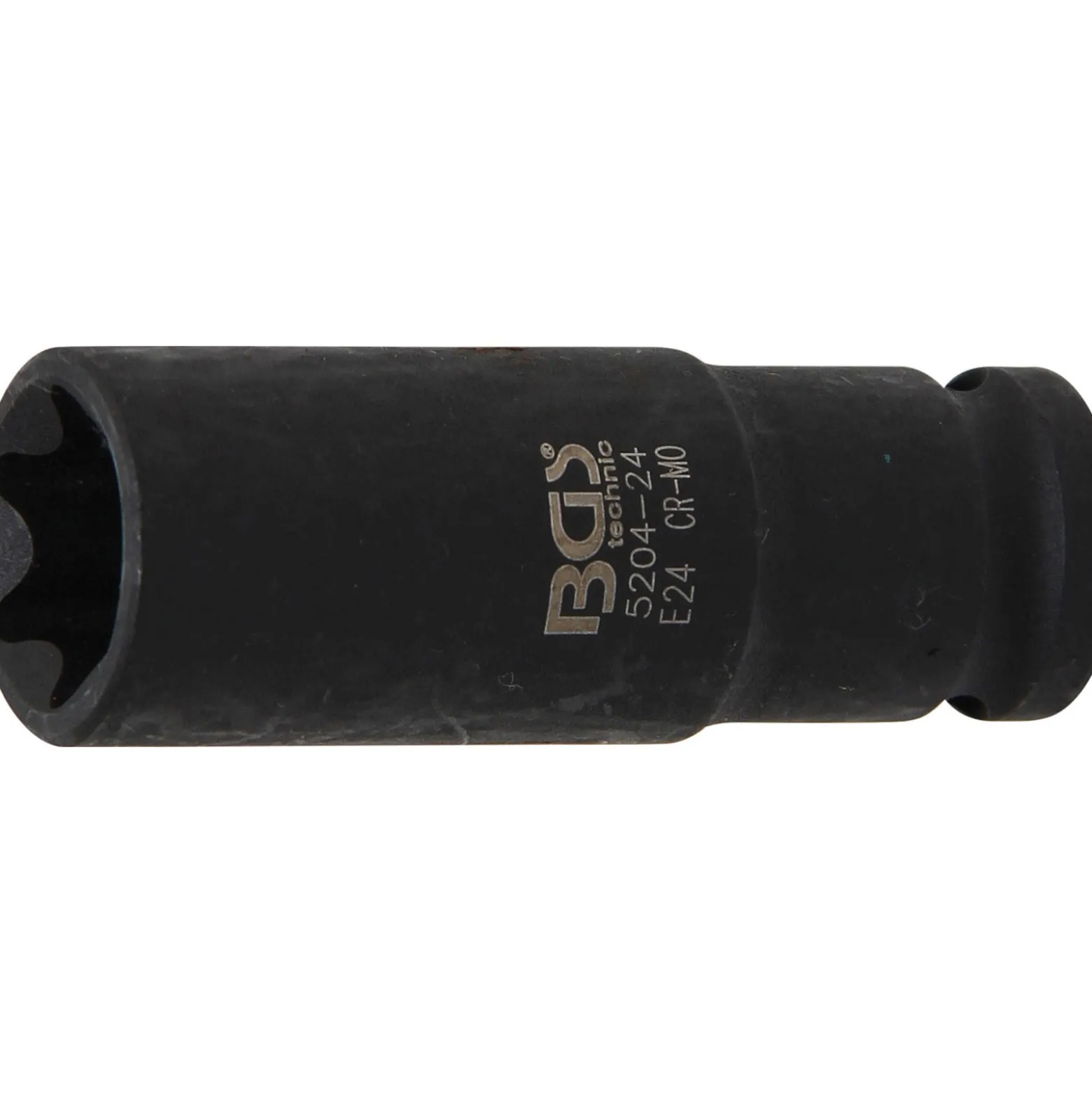 BGS Kraft-Steckschlüssel-Einsatz E-Profil, tief Antrieb Innenvierkant 12,5 mm (1/2") SW E24 mm - 5204-24