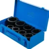 BGS Kraft-Steckschlüssel-Einsatz-Satz Sechskant Antrieb Innenvierkant 25 mm (1") SW 27 - 50 mm 8tlg. - 5245