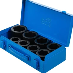 BGS Kraft-Steckschlüssel-Einsatz-Satz Sechskant Antrieb Innenvierkant 25 mm (1") SW 27 - 50 mm 8tlg. - 5245