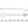 BGS Maul-Ringschlüssel gekröpft SW 19 mm - 30119