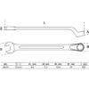 BGS Maul-Ringschlüssel gekröpft SW 15 mm - 30115