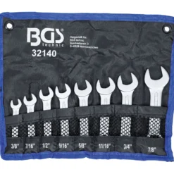 BGS Maul-Ringschlüssel-Satz extra kurz Zollgrößen SW 3/8