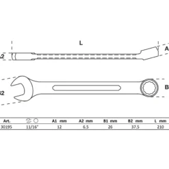BGS Maul-Ringschlüssel SW 11/16" - 30195