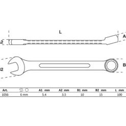 BGS Maul-Ringschlüssel SW 6 mm - 1056