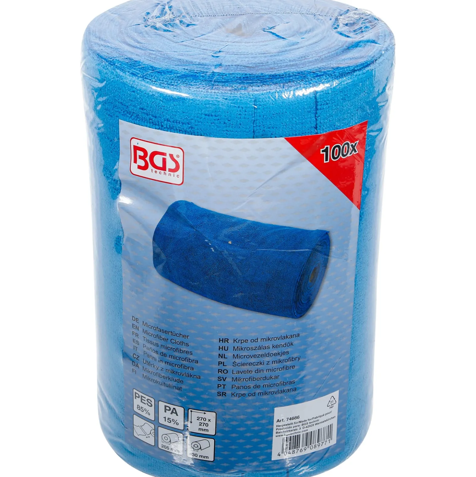 BGS Microfasertücher | 270 x 270 mm | perforiert | 100-tlg. - 74686