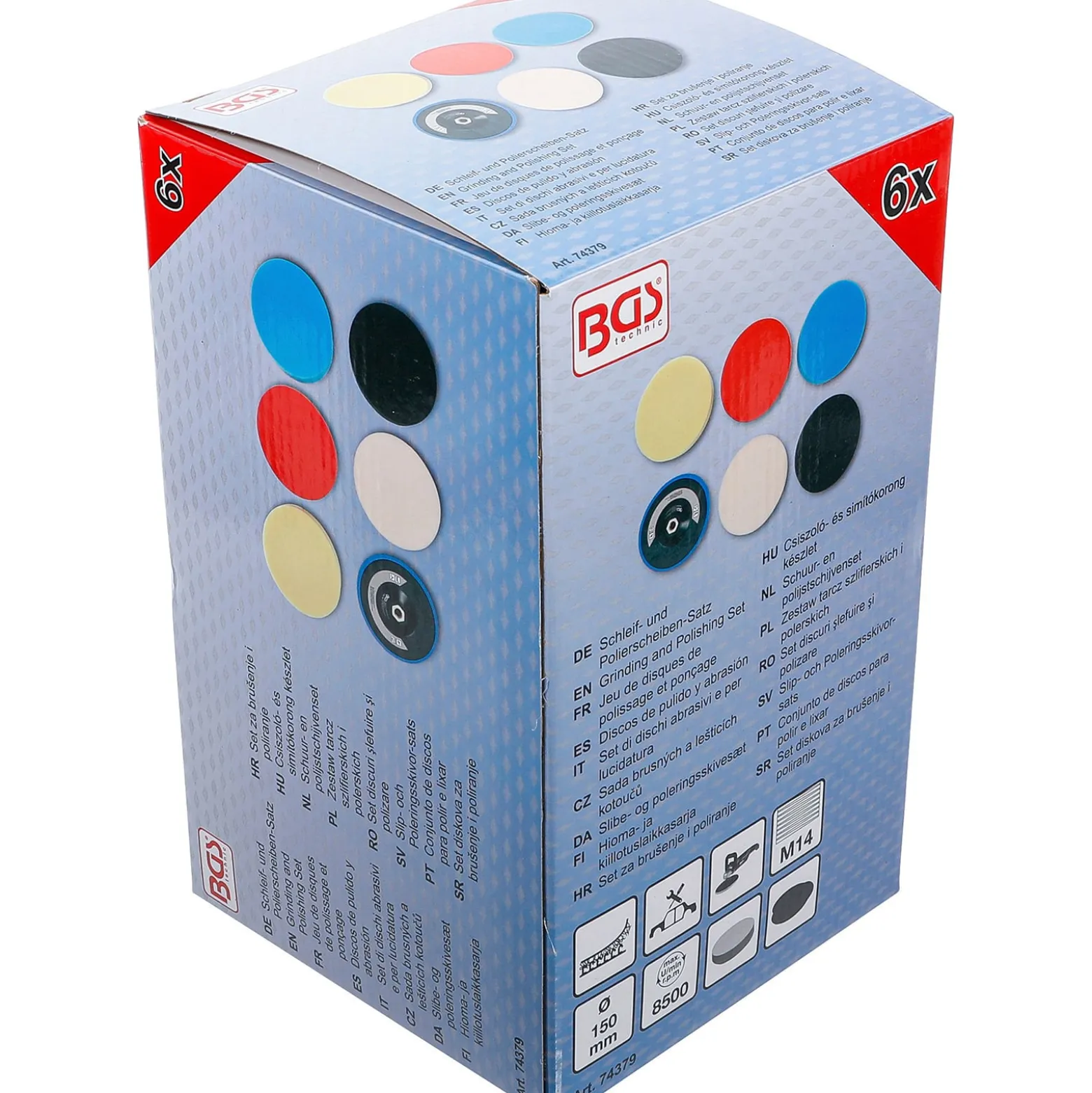 BGS Polierschwamm-Satz Ø 150 mm 6tlg. - 74379