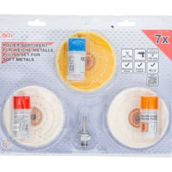 BGS Polier-Sortiment für weiche Metalle 7tlg. - 3990