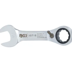 BGS Ratschenring-Maulschlüssel kurz umschaltbar SW 18 mm - 30718