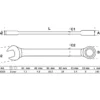 BGS Ratschenring-Maulschlüssel SW 8 mm - 6508