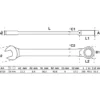 BGS Ratschenring-Maulschlüssel abwinkelbar SW 19 mm - 6719