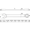 BGS Ratschenring-Maulschlüssel SW 15 mm - 6515