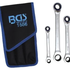 BGS Ratschen-Ringschlüssel-Satz umschaltbar "4-in-1" 3tlg. - 1556