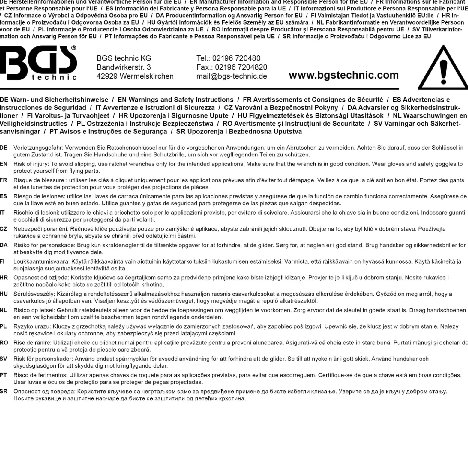 BGS Ratschenring- und Ringschlüssel-Satz | extra lang | SW 10 - 19 mm | 10-tlg. - 7239