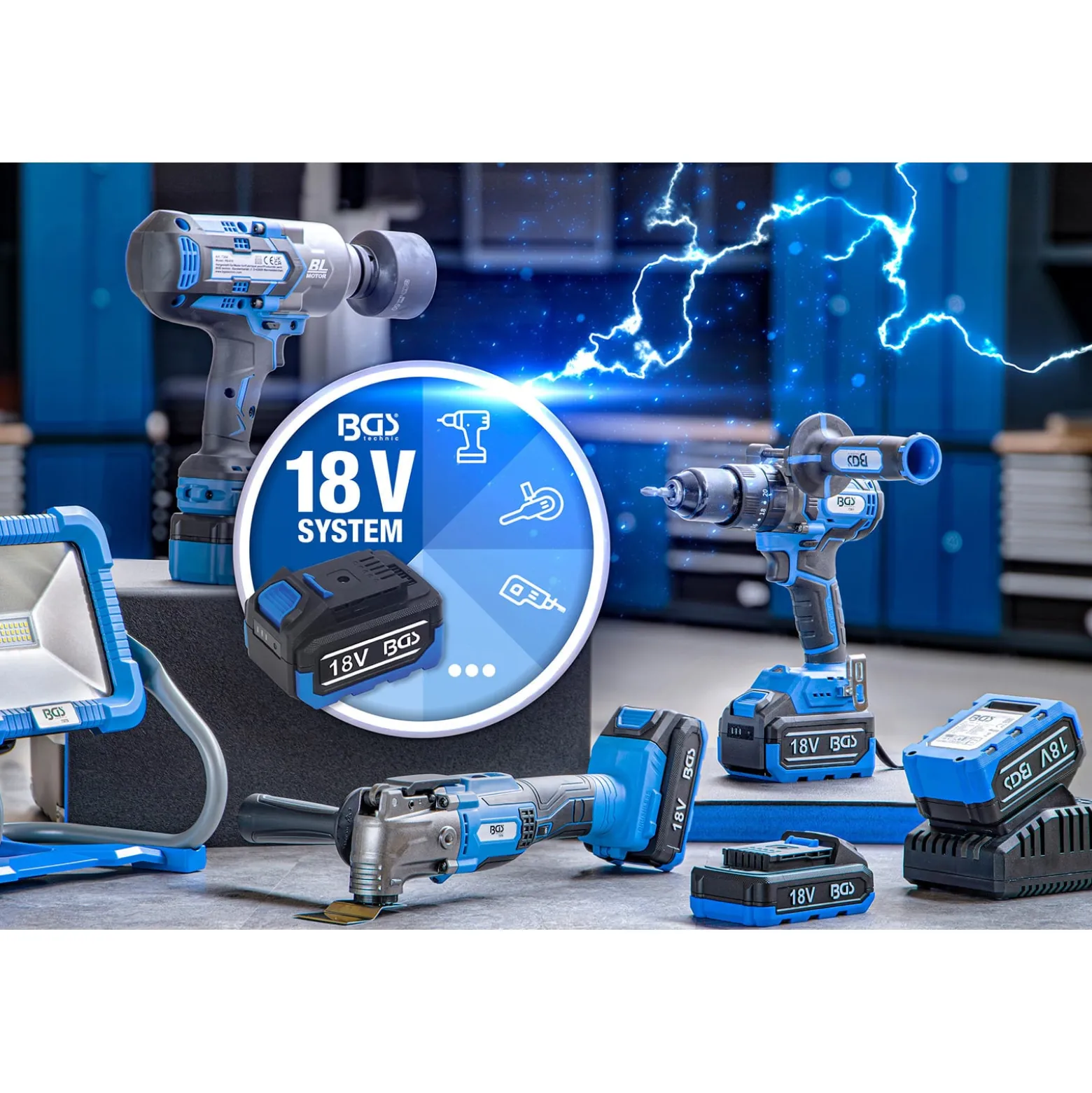 BGS Schnell-Ladegerät 4,0 A 18 V - 7381