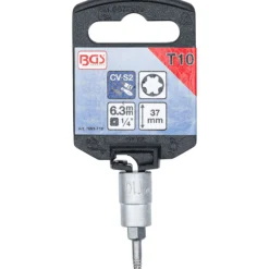 BGS Schraubenausdreher-Bit-Einsatz Antrieb Innenvierkant 6,3 mm (1/4") für defektes T-Profil (für Torx) T10 - 7098-T10