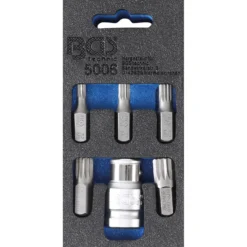 BGS Schraubendreher-Bit-Satz Antrieb Außensechskant 10 mm (3/8") Innenvielzahn (für XZN) 6tlg. - 5006