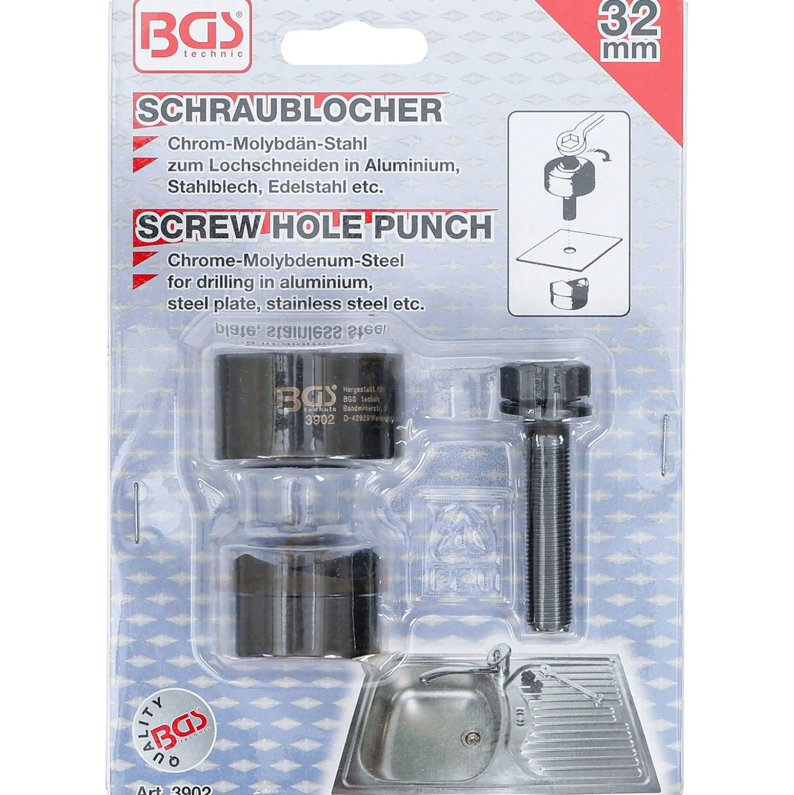 BGS Schraublocher 32 mm - 3902
