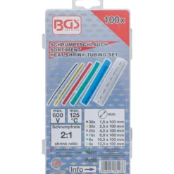 BGS Schrumpfschlauch-Sortiment farbig 100tlg. - 8123