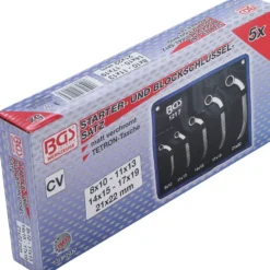 BGS Starter- und Blockschlüssel-Satz 8x10 - 21x22 mm 5tlg. - 1217