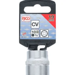 BGS Steckschlüssel-Einsatz Gear Lock Antrieb Innenvierkant 10 mm (3/8") SW 19 mm - 10319