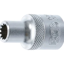 BGS Steckschlüssel-Einsatz Gear Lock Antrieb Innenvierkant 12,5 mm (1/2") SW 8 mm - 10208