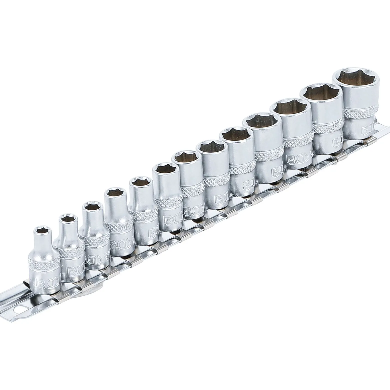 BGS Steckschlüssel-Einsatz-Satz Sechskant Antrieb Innenvierkant 6,3 mm (1/4") SW 4 - 14 mm 13tlg. - 9102