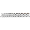 BGS Steckschlüssel-Einsatz-Satz Sechskant Antrieb Innenvierkant 10 mm (3/8") SW 8 - 19 mm 12tlg. - 9104