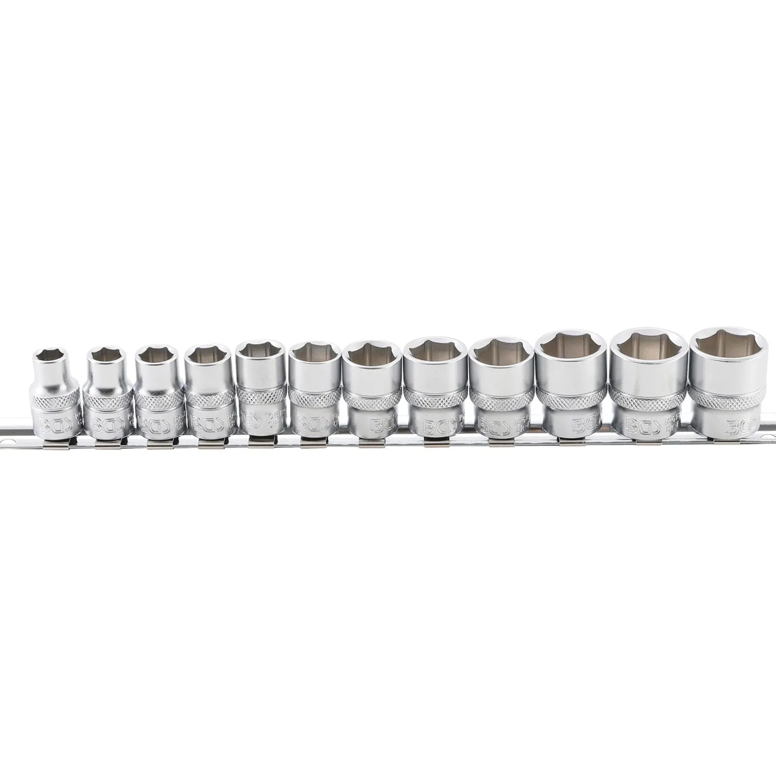 BGS Steckschlüssel-Einsatz-Satz Sechskant Antrieb Innenvierkant 10 mm (3/8") SW 8 - 19 mm 12tlg. - 9104