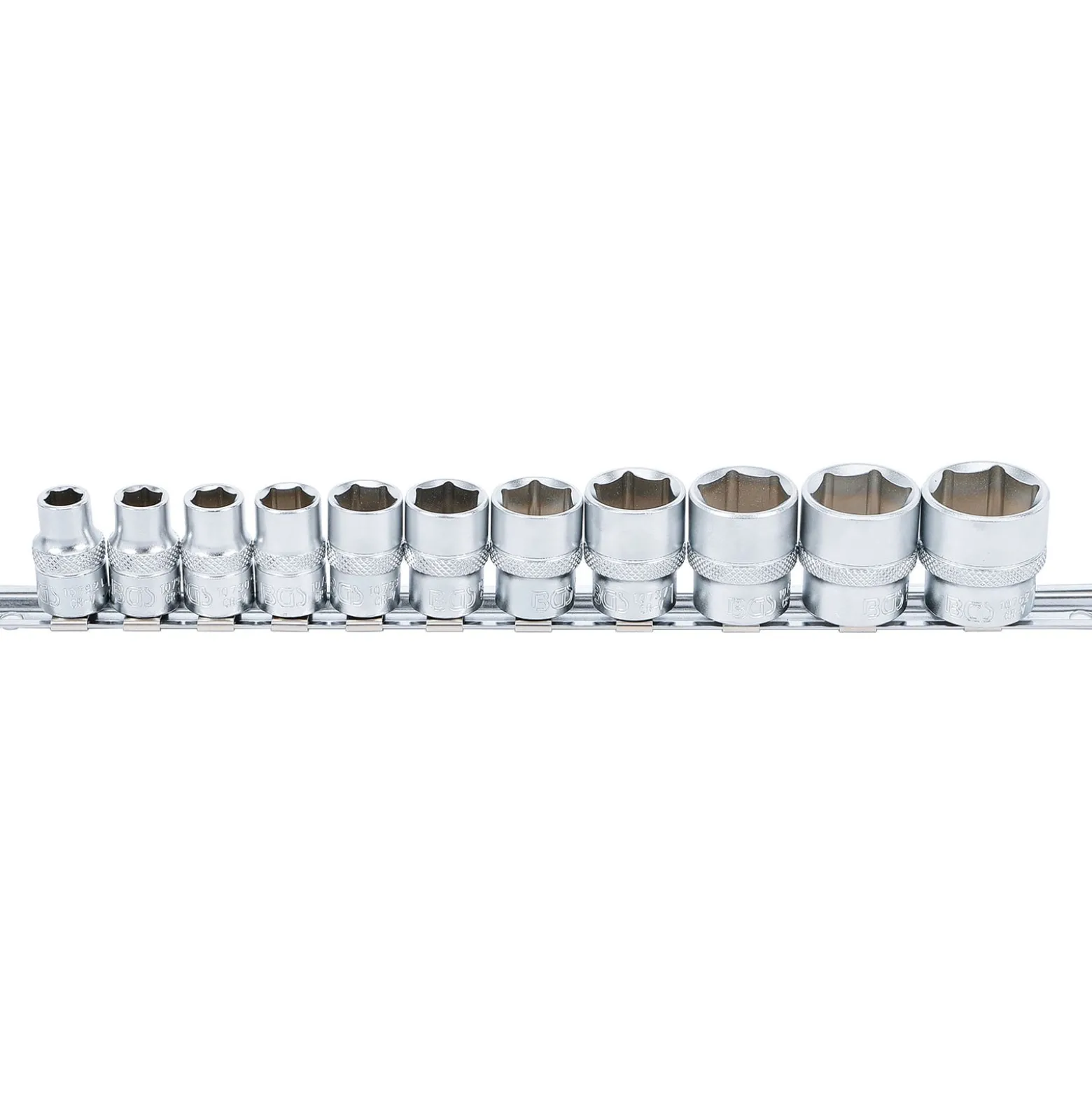 BGS Steckschlüssel-Einsatz-Satz Sechskant Antrieb Innenvierkant 10 mm (3/8") SW 5/16" - 7/8" 11tlg. - 9110