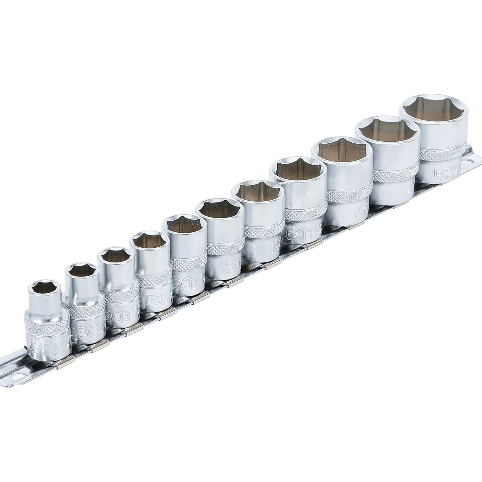 BGS Steckschlüssel-Einsatz-Satz Sechskant Antrieb Innenvierkant 10 mm (3/8") SW 5/16" - 7/8" 11tlg. - 9110