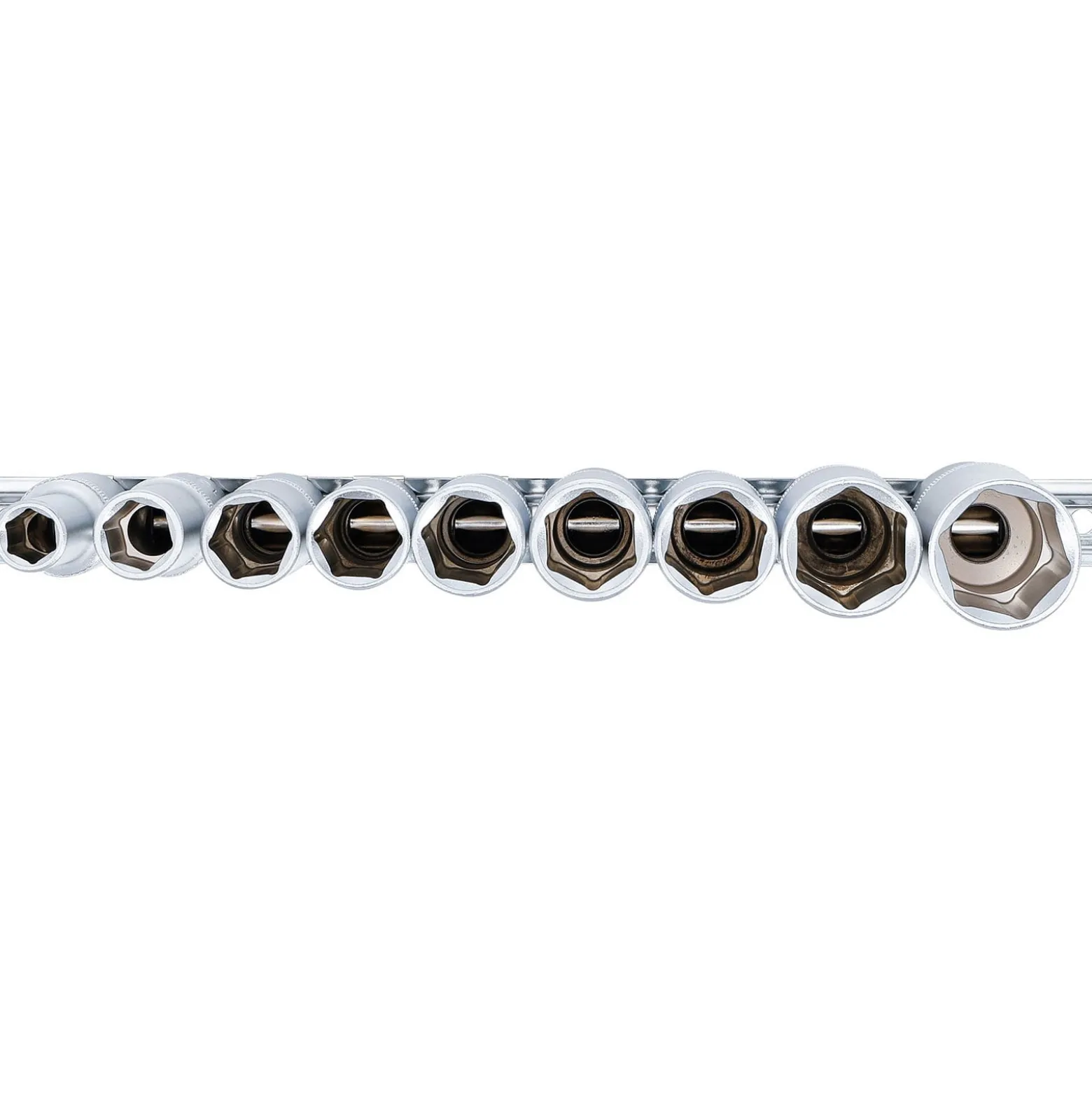 BGS Steckschlüssel-Einsatz-Satz Sechskant tief Antrieb Innenvierkant 12,5 mm (1/2") SW 10 - 24 mm 9tlg. - 2223