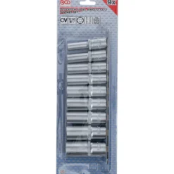 BGS Steckschlüssel-Einsatz-Satz Sechskant tief Antrieb Innenvierkant 12,5 mm (1/2