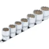BGS Steckschlüssel-Einsatz-Satz Zwölfkant Antrieb Innenvierkant 12,5 mm (1/2") SW 20 - 32 mm 7tlg. - 9109