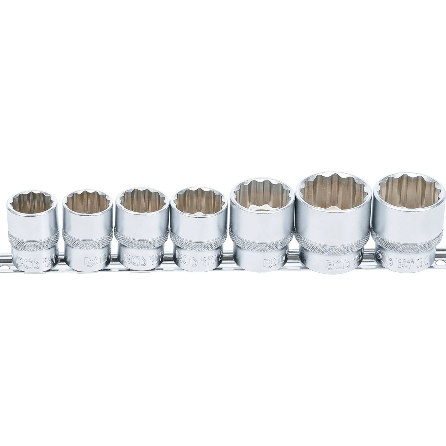 BGS Steckschlüssel-Einsatz-Satz Zwölfkant Antrieb Innenvierkant 12,5 mm (1/2") SW 20 - 32 mm 7tlg. - 9109