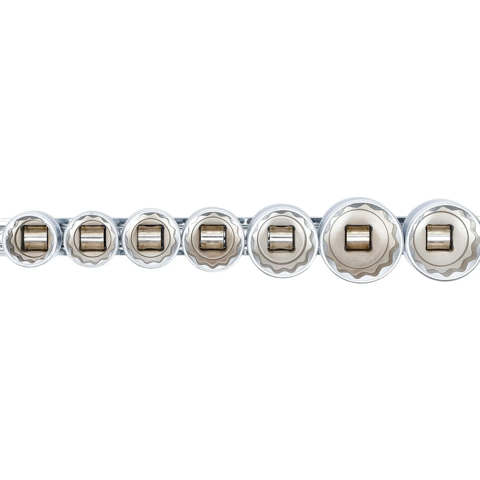 BGS Steckschlüssel-Einsatz-Satz Zwölfkant Antrieb Innenvierkant 12,5 mm (1/2") SW 20 - 32 mm 7tlg. - 9109