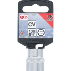 BGS Steckschlüssel-Einsatz Sechskant Antrieb Innenvierkant 10 mm (3/8") SW 16 mm - 10616