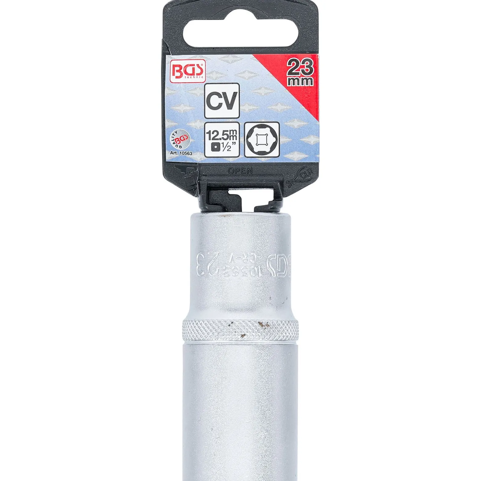 BGS Steckschlüssel-Einsatz Sechskant tief Antrieb Innenvierkant 12,5 mm (1/2") SW 23 mm - 10563