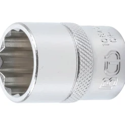 BGS Steckschlüssel-Einsatz Zwölfkant Antrieb Innenvierkant 12,5 mm (1/2") SW 20 mm - 10640