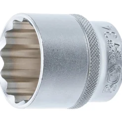 BGS Steckschlüssel-Einsatz Zwölfkant Antrieb Innenvierkant 12,5 mm (1/2") SW 34 mm - 10648