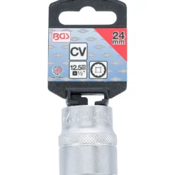 BGS Steckschlüssel-Einsatz Zwölfkant Antrieb Innenvierkant 12,5 mm (1/2") SW 24 mm - 10644