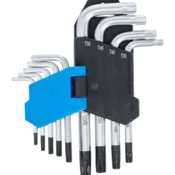 BGS Winkelschlüssel-Satz kurz T-Profil (für Torx) mit Bohrung T10 - T50 9tlg. - 809
