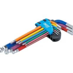 BGS Winkelschlüssel-Satz Multicolour Innensechskant Innensechskant mit Kugelkopf 1,5 - 10 mm 9tlg. - 74452