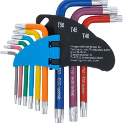 BGS Winkelschlüssel-Satz Multicolour kurz T-Profil (für Torx) T10 - T50 9tlg. - 74457