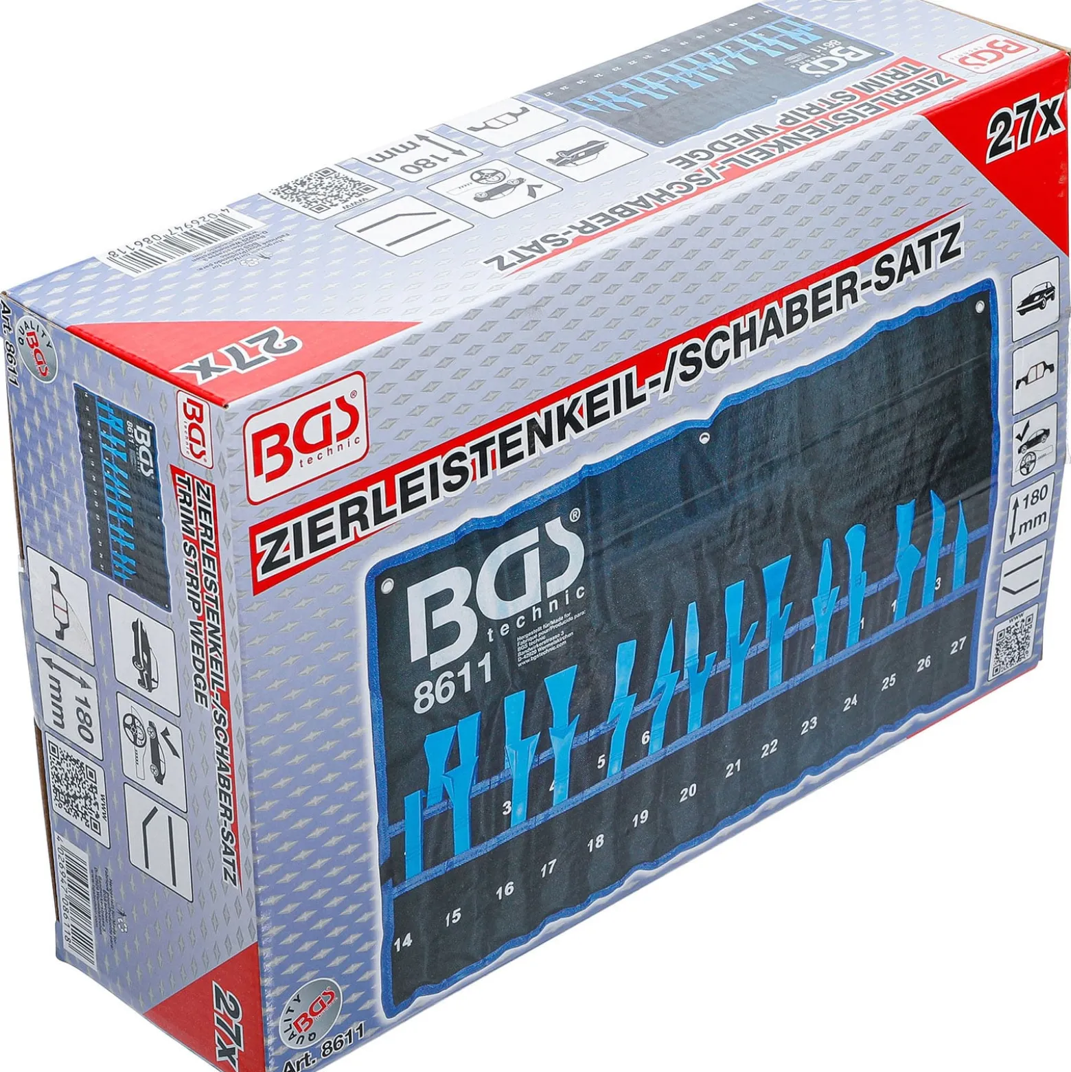 BGS Zierleistenkeil-/Schaber-Satz 27tlg. - 8611