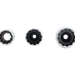 BGS Zündkerzen-Einsatz-Satz Zwölfkant Antrieb Innenvierkant 10 mm (3/8") SW 14 - 16 - 18 mm 3tlg. - 6858