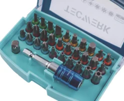 Bitsortiment Torsión 32-tlg.Schlitz/PH/PZD/TX/TX-BO/6Kt.Torsionsbits TECWERK