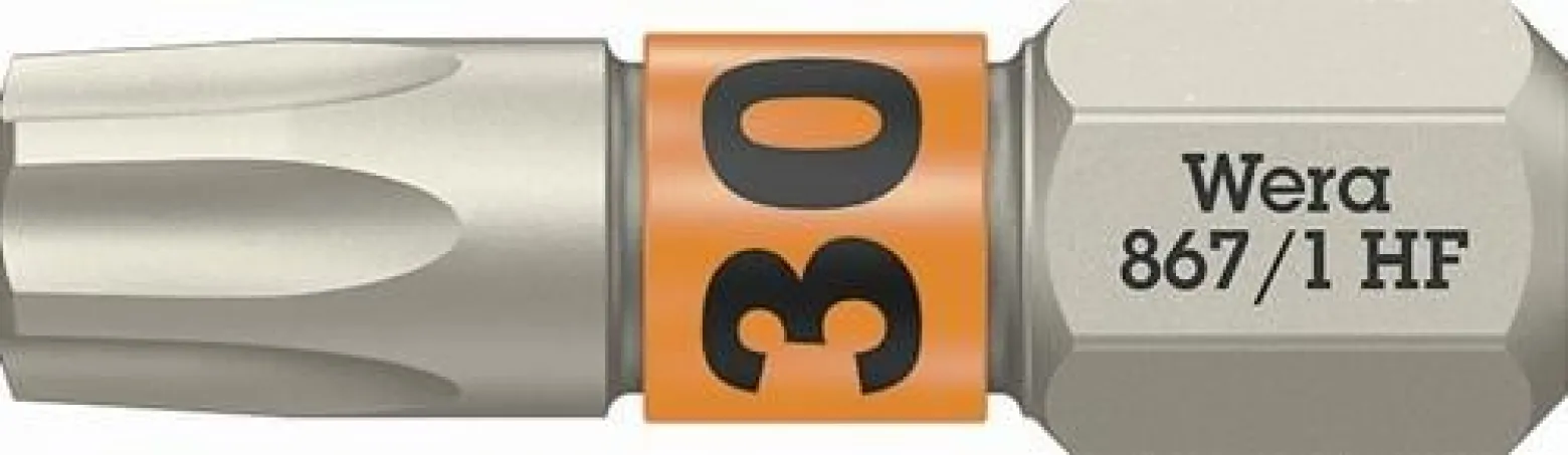 Bit 867 TORX® HF 1/4 Zoll TX 30 L.25mm m.Farbleitsystem WERA