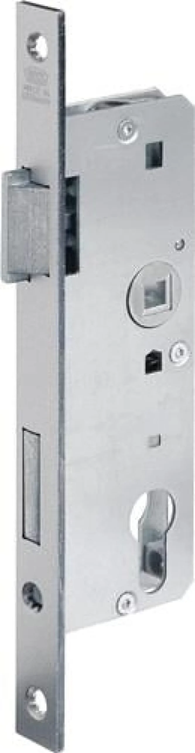 BKS Glastür-Einsteckschloss 0007 PZW 20/35/72/8mm DIN R silber ktg - 71014