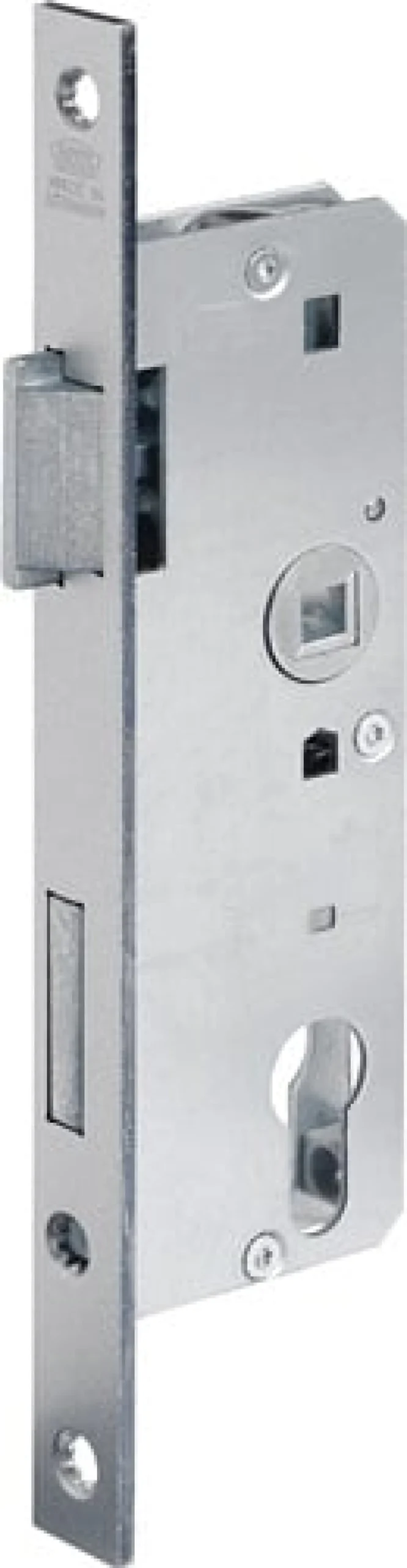 BKS Glastür-Einsteckschloss 0007 PZW 20/35/72/8mm DIN R silber ktg - 71014